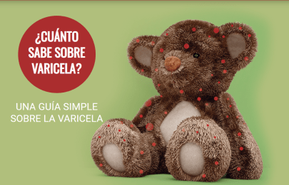 Teddy bear with varicella
