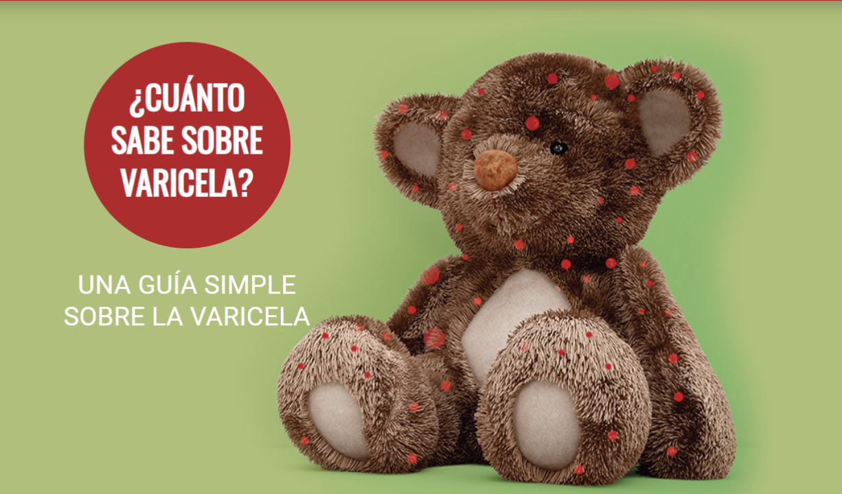 Teddy bear with varicella