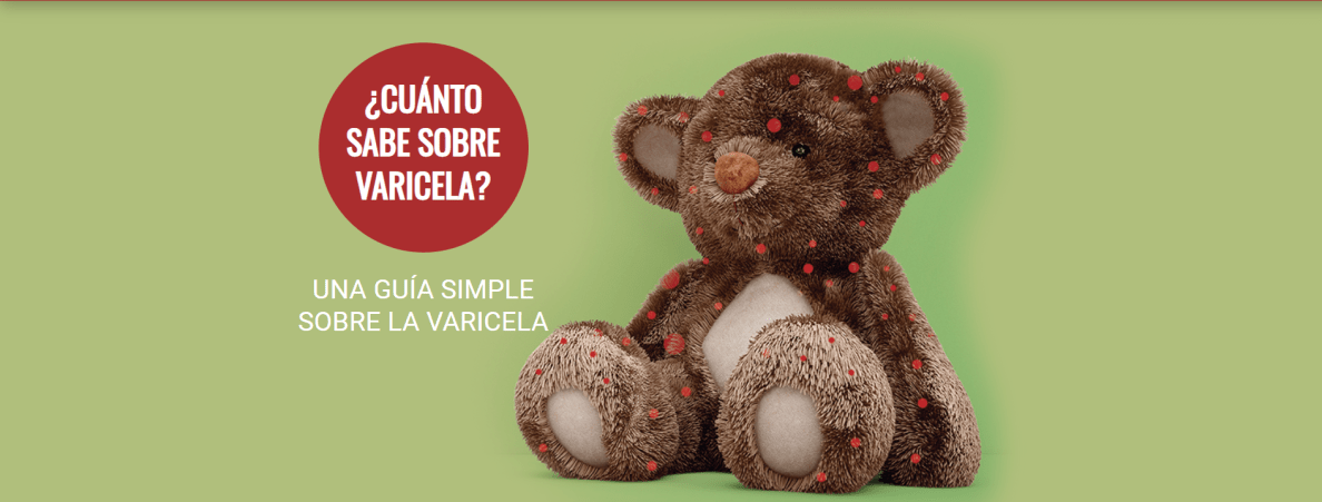 Teddy bear with varicella