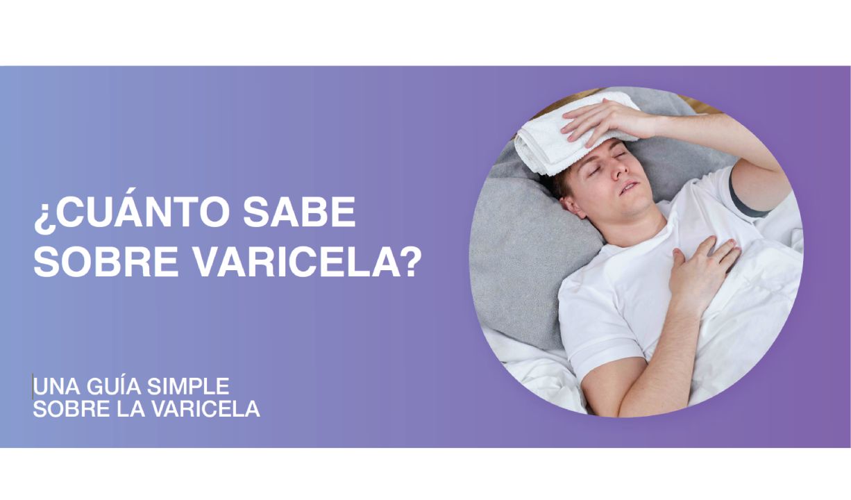 Man with a fever laying on his bed.